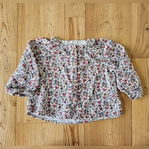 ZARA BABY Girls Floral top, size 12-18 months